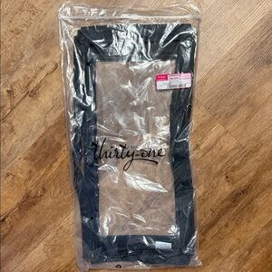 Thirty-One Black and Clear top a tote